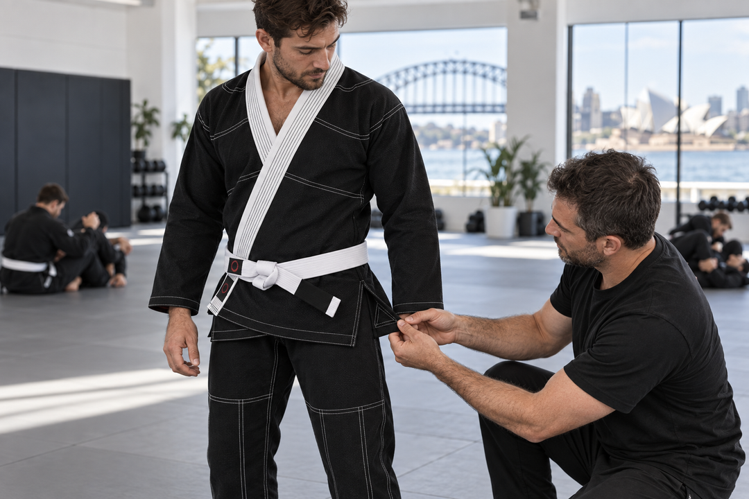 BJJ gi with visible side vent