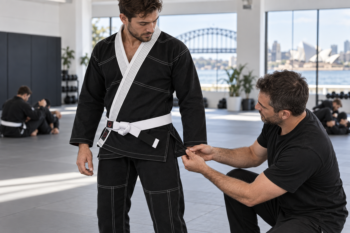 BJJ gi with visible side vent