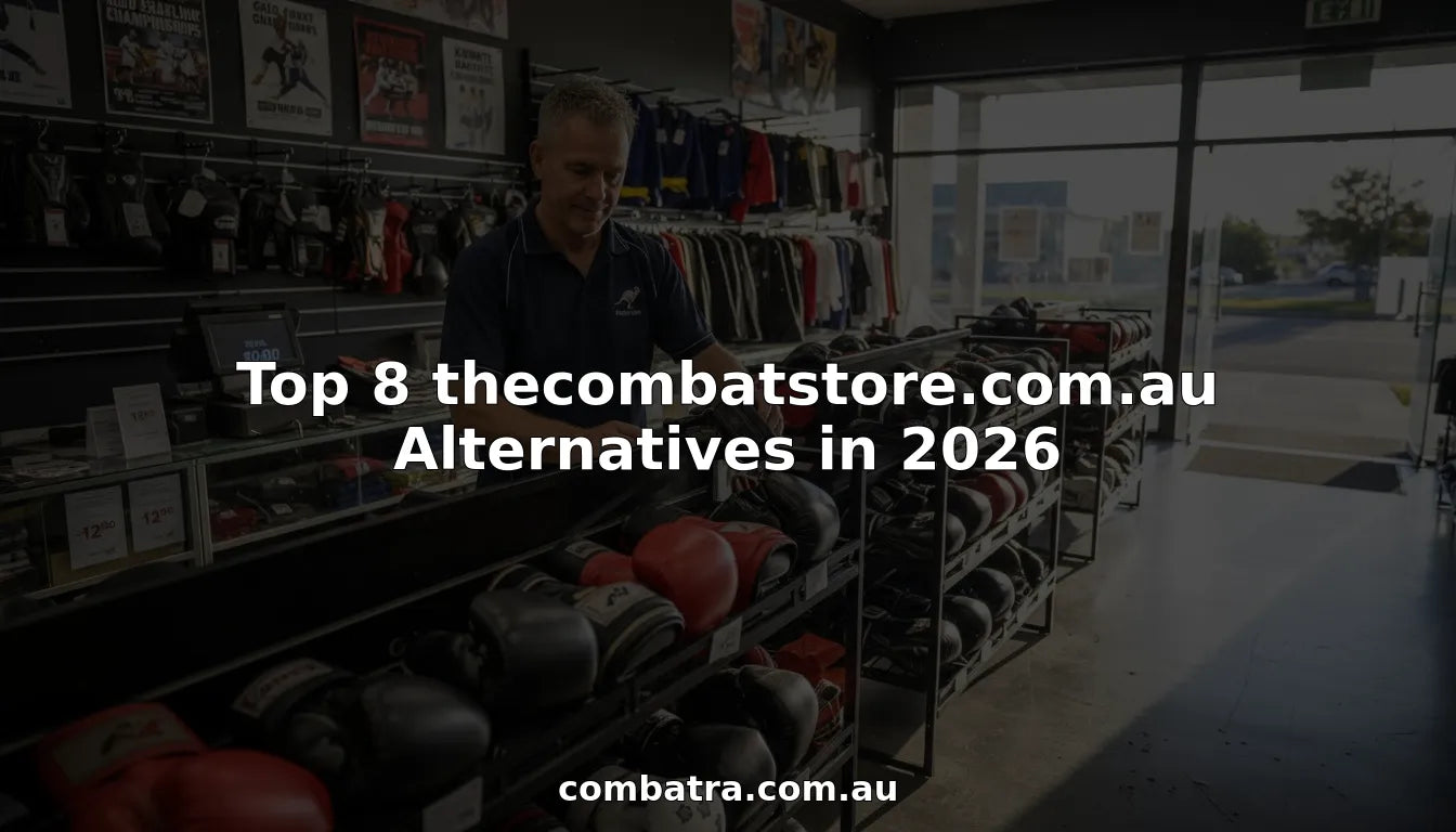 Store manager arranging martial arts gear in retail shop