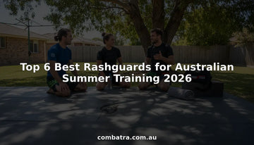 Athletes wearing rashguards outdoors in Australian summer