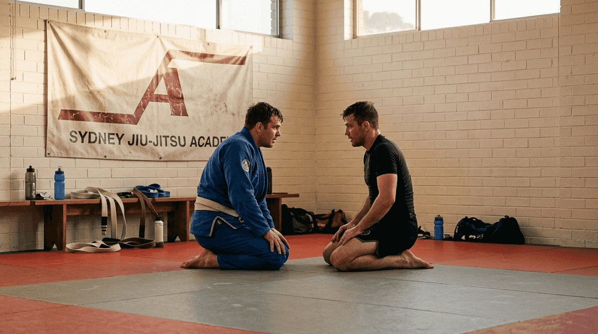 Beginners training Gi and No-Gi BJJ in gym