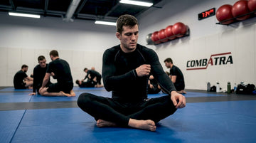 No-gi BJJ athlete in rashguard and shorts