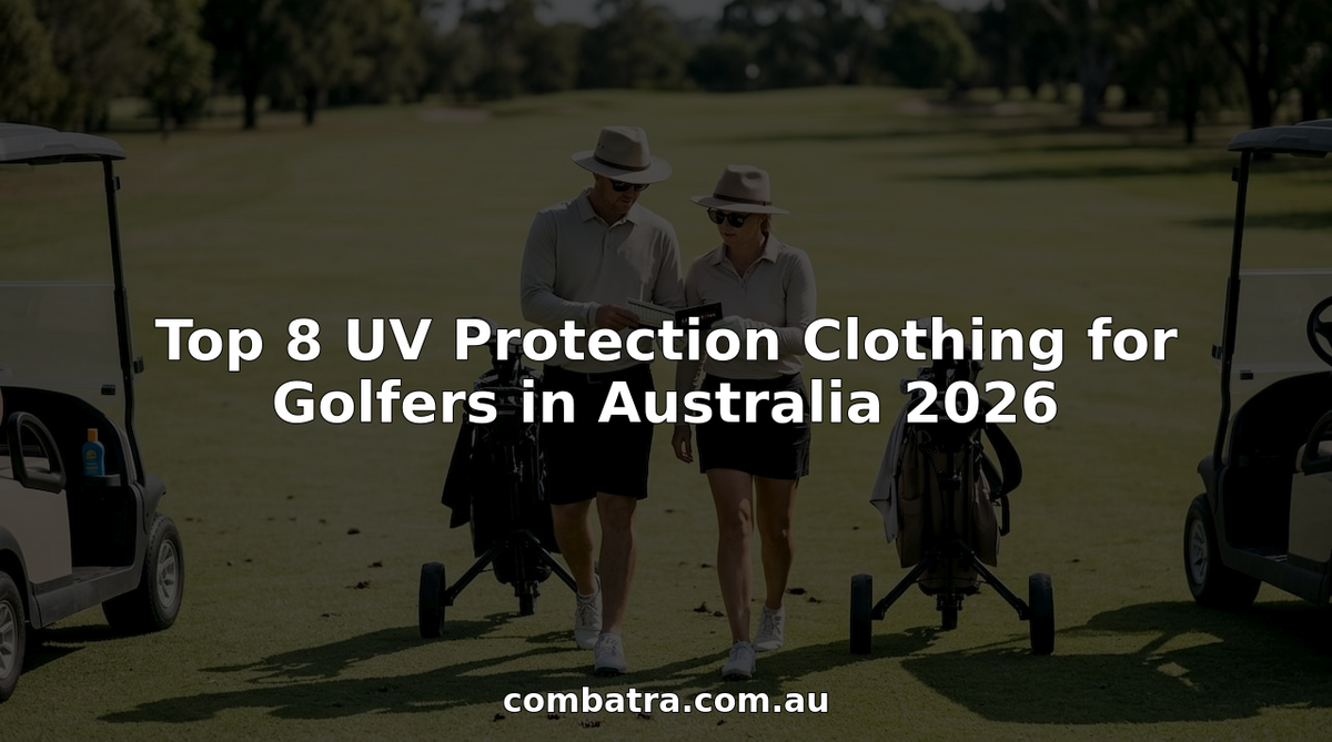 Golfers in UPF clothing on sunny Australian fairway