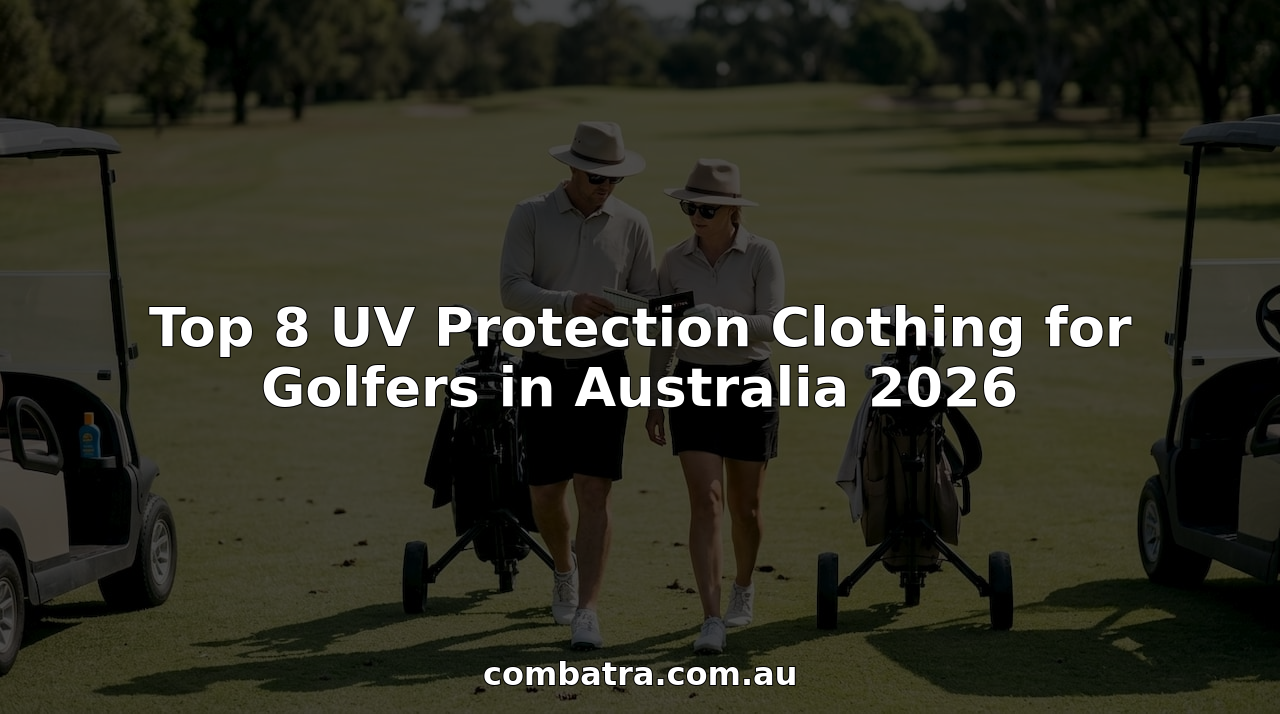 Golfers in UPF clothing on sunny Australian fairway