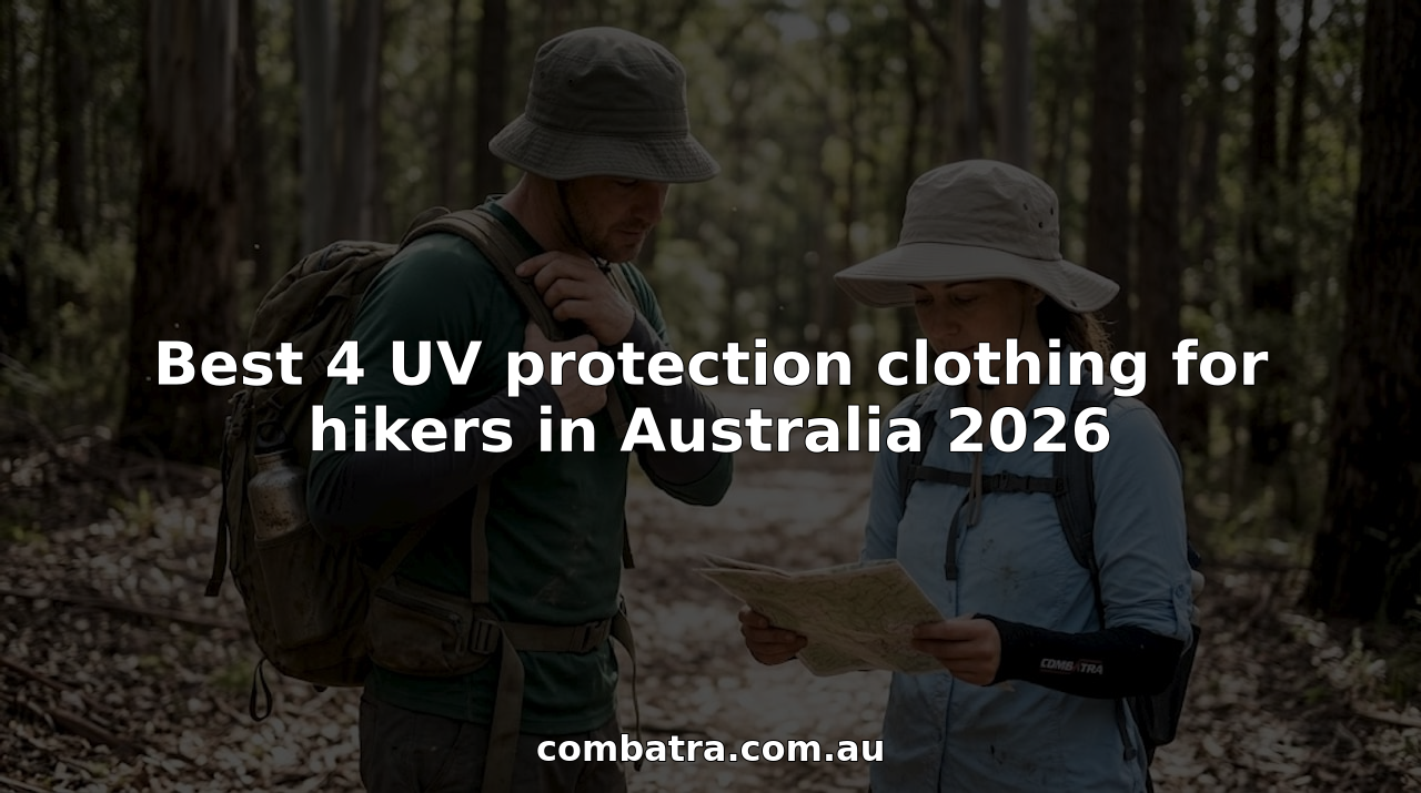 Hikers wearing UV protection clothing on Australian trail