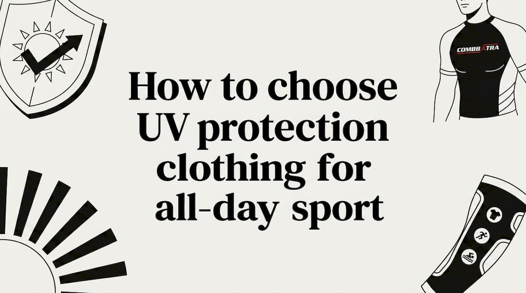 Sport themed UV clothing title card illustration