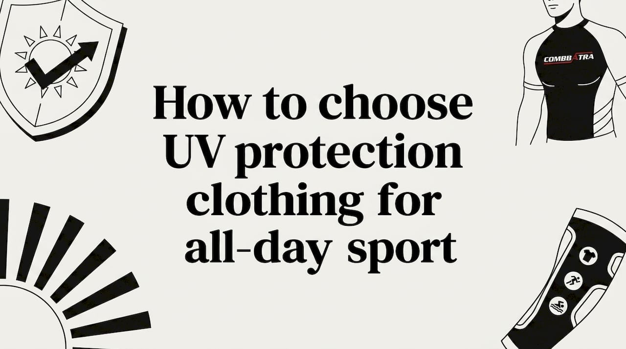 Sport themed UV clothing title card illustration