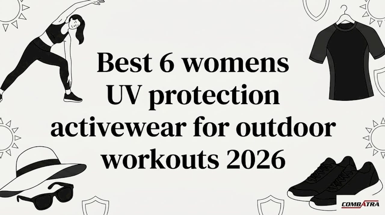 Decorative activewear themed title card illustration