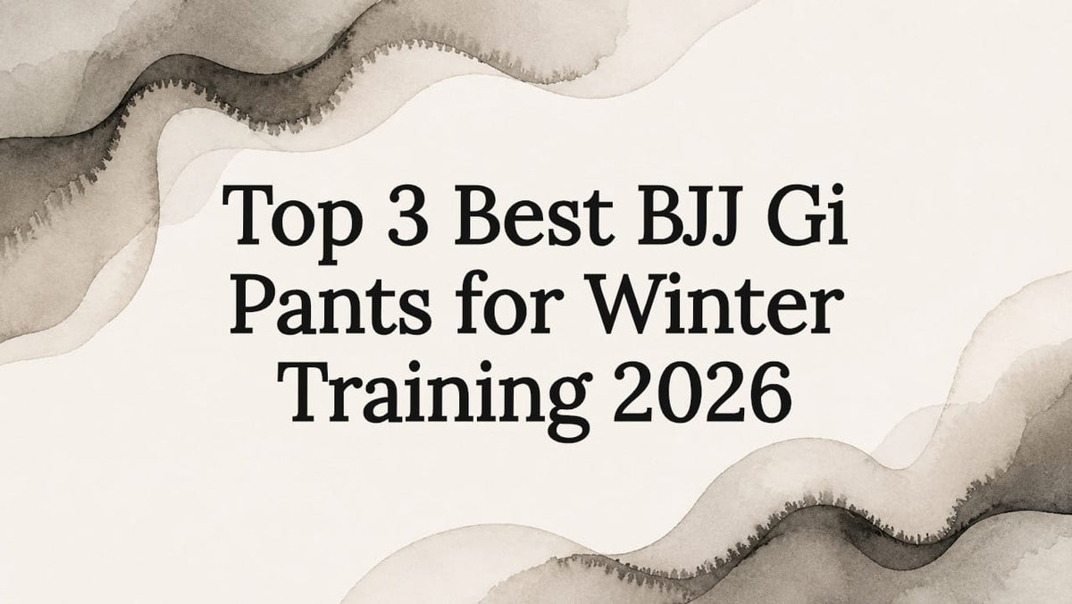 Watercolor style decorative frame for BJJ gi winter training title