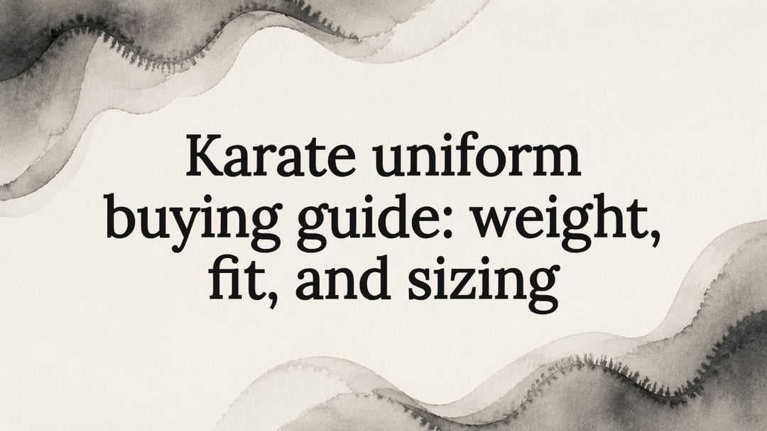 Decorative abstract frame for karate uniform guide title