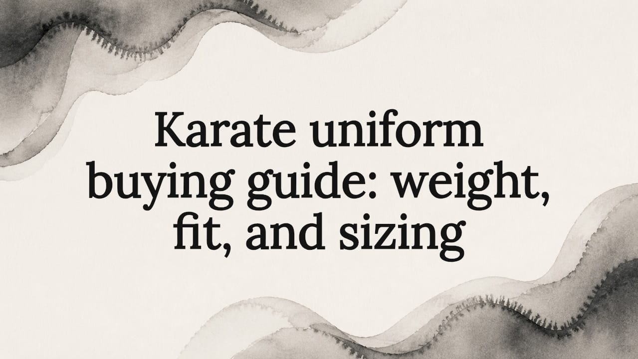 Decorative abstract frame for karate uniform guide title