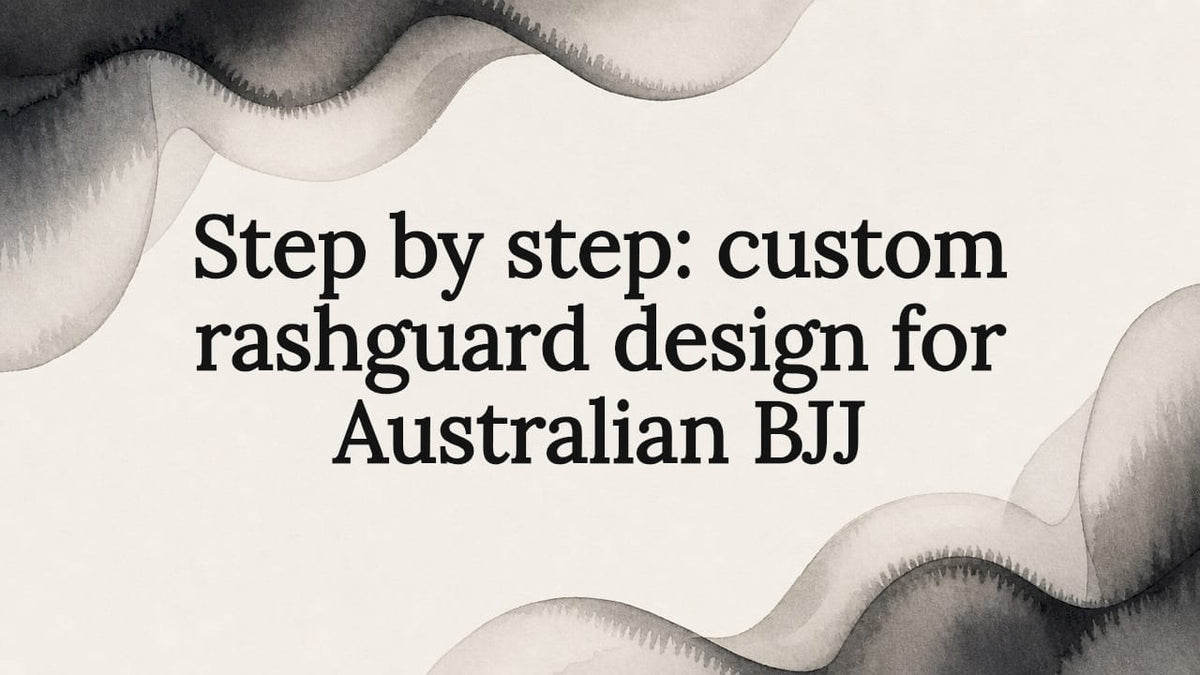 Decorative rashguard design title card frame