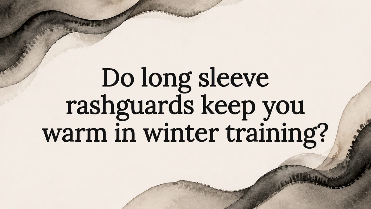 Decorative editorial watercolor frame for winter rashguard training title card
