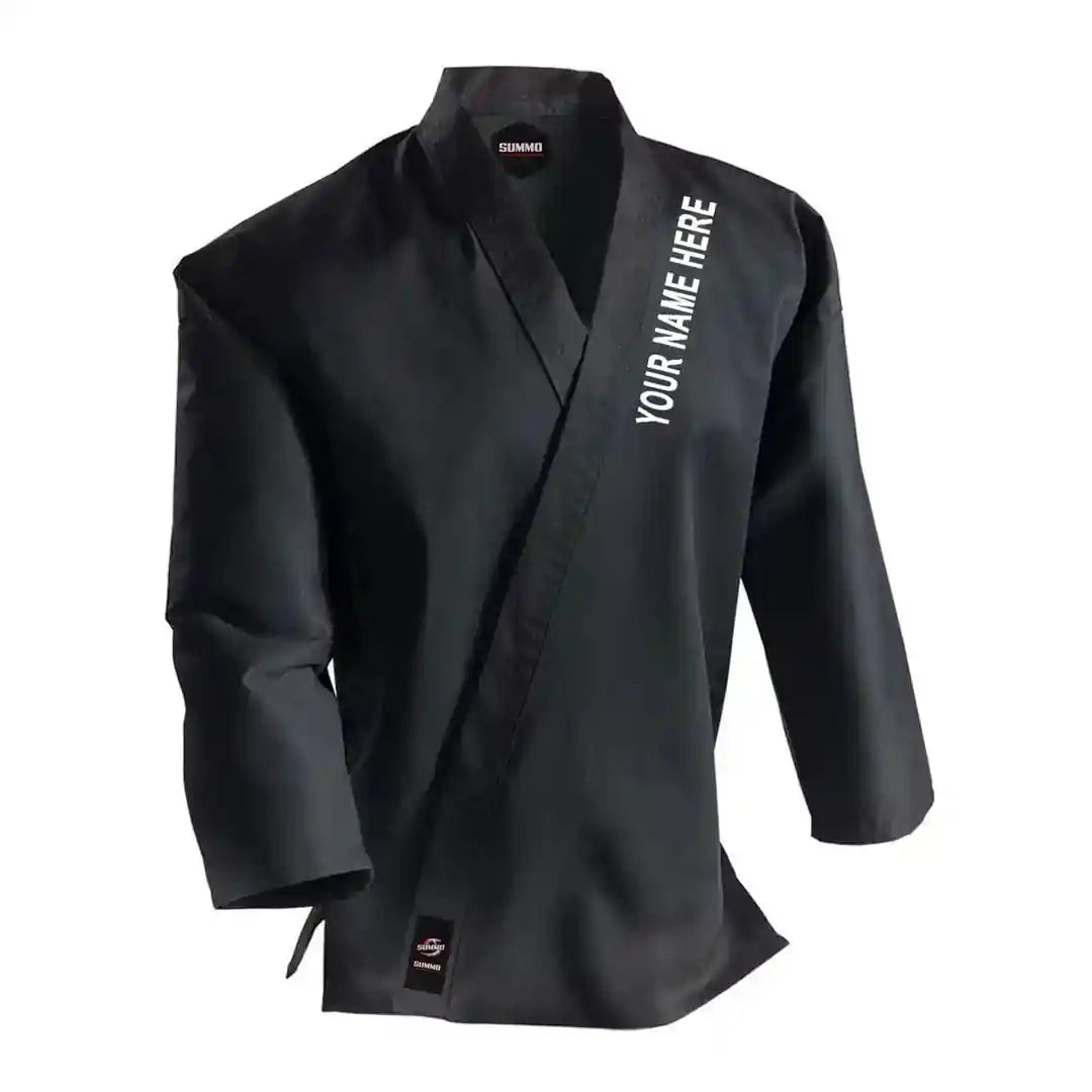 Combatra custom black karate uniform top