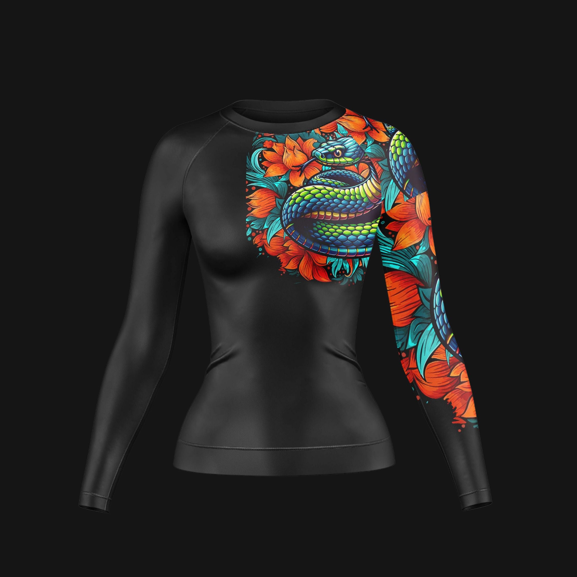 Venom Strike Compression Rash Guard For Women