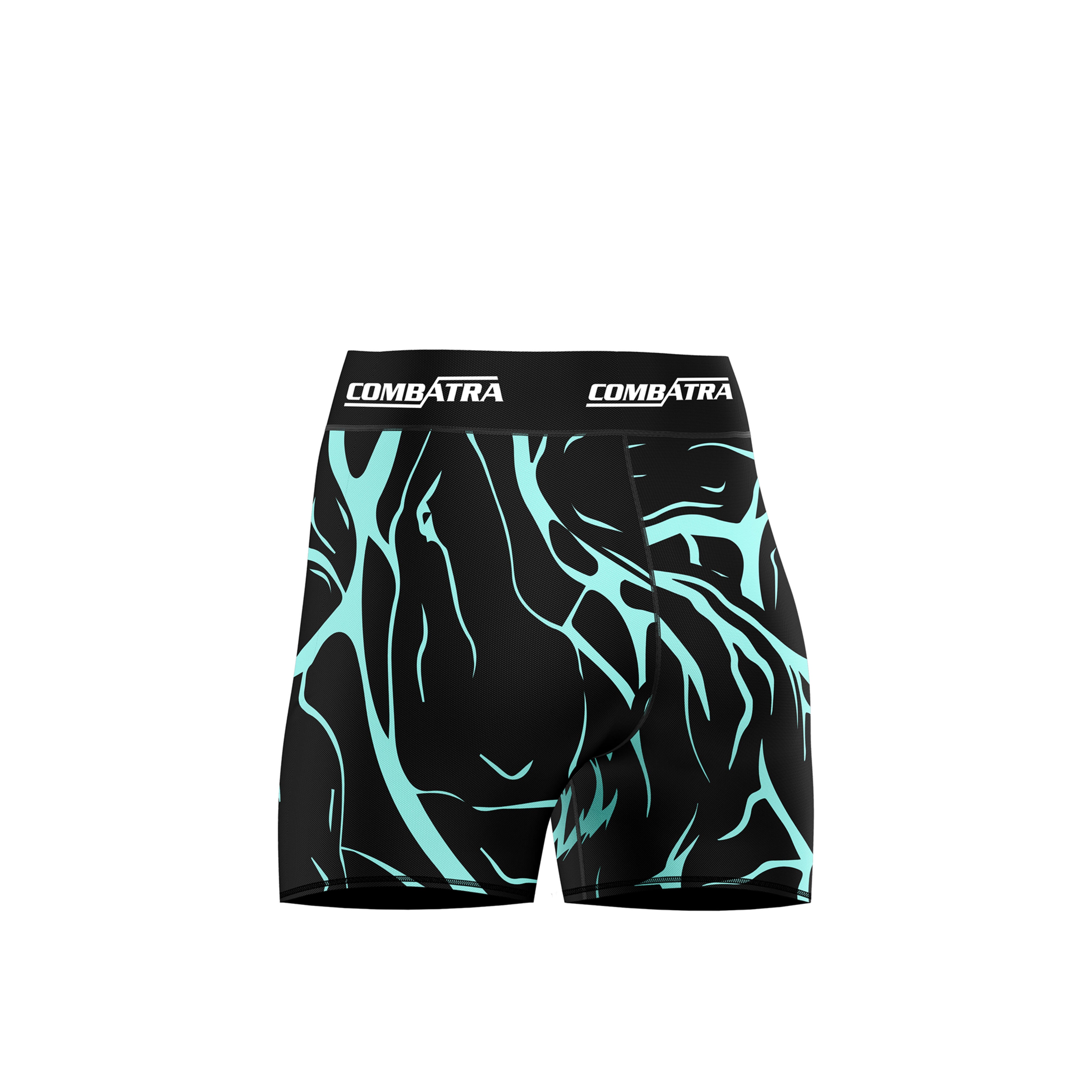 Electric Blue Pattern Women's  Compression Shorts