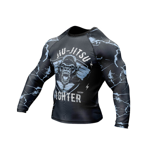 Jiu Jitsu Chill Monkey Compression Rash Guard - Combatra