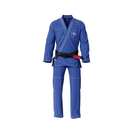 Custom Blue with White Threads Brazilian Jiu JItsu gi