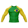 Brazil flag compression long sleeve