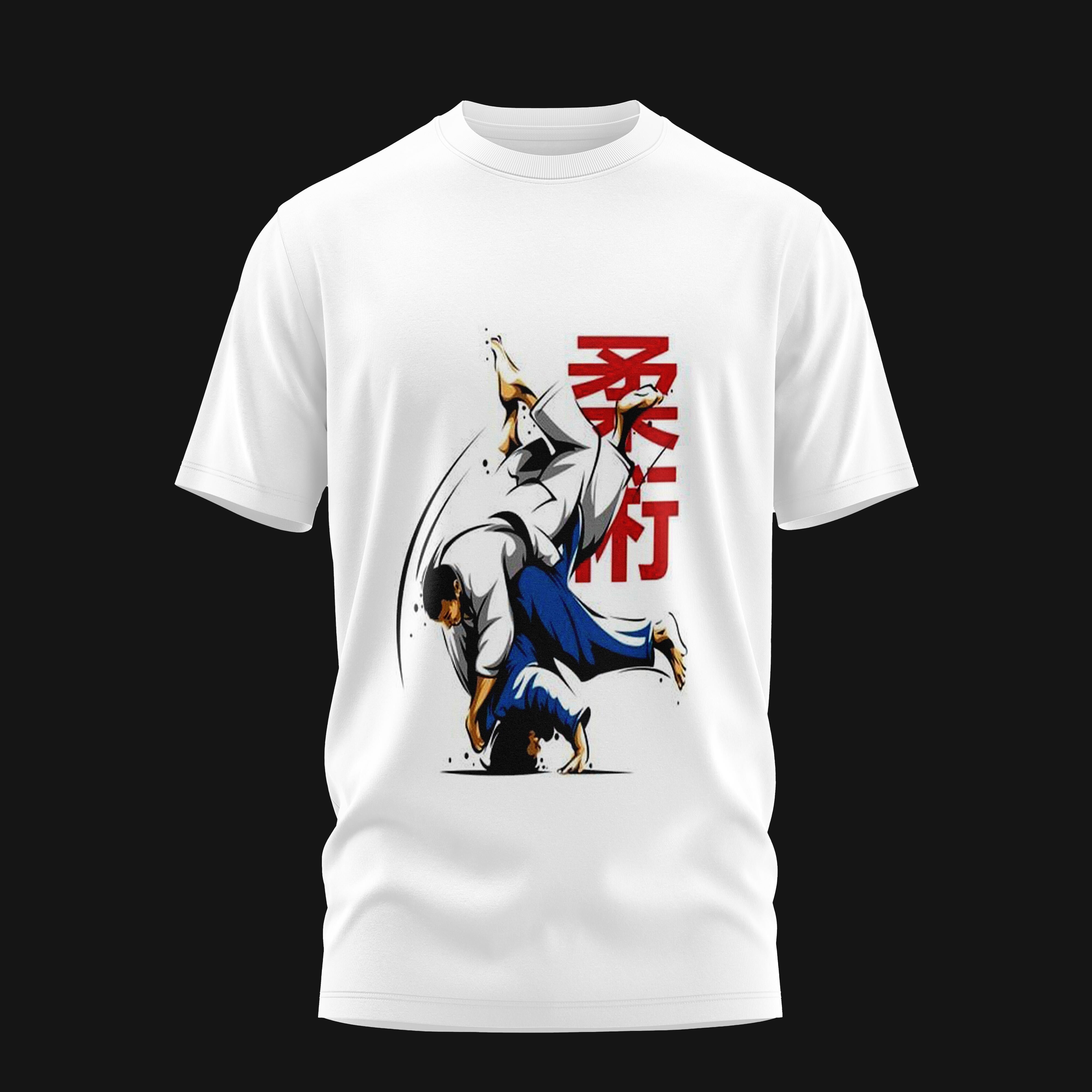 Samurai Duel White Cotton Tee T-shirts Combatra 