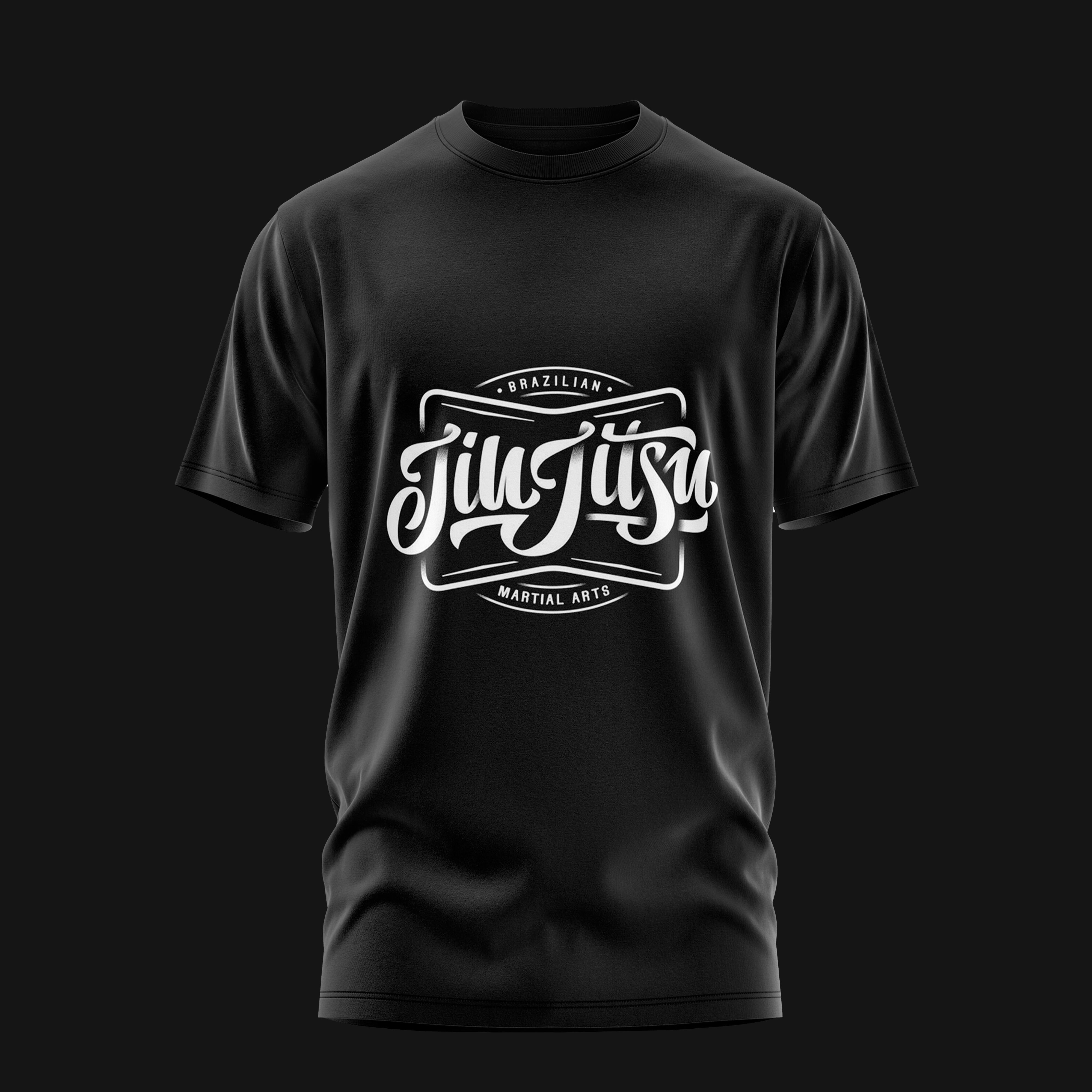 Brazilian Jiu Jitsu Black Cotton Tee T-shirts Combatra 