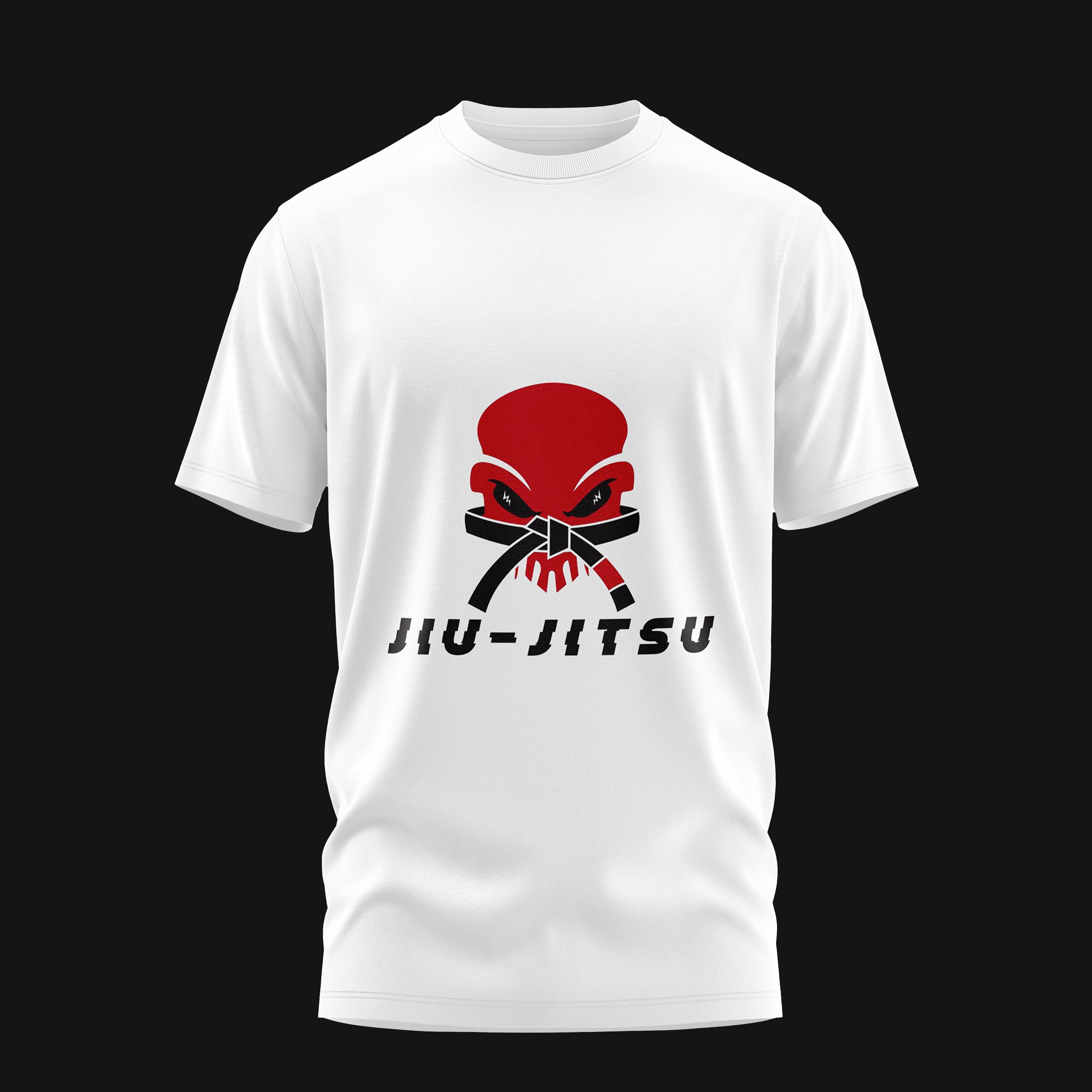 Minimal Red Jiu Jitsu Cotton Tee T-shirts Combatra 