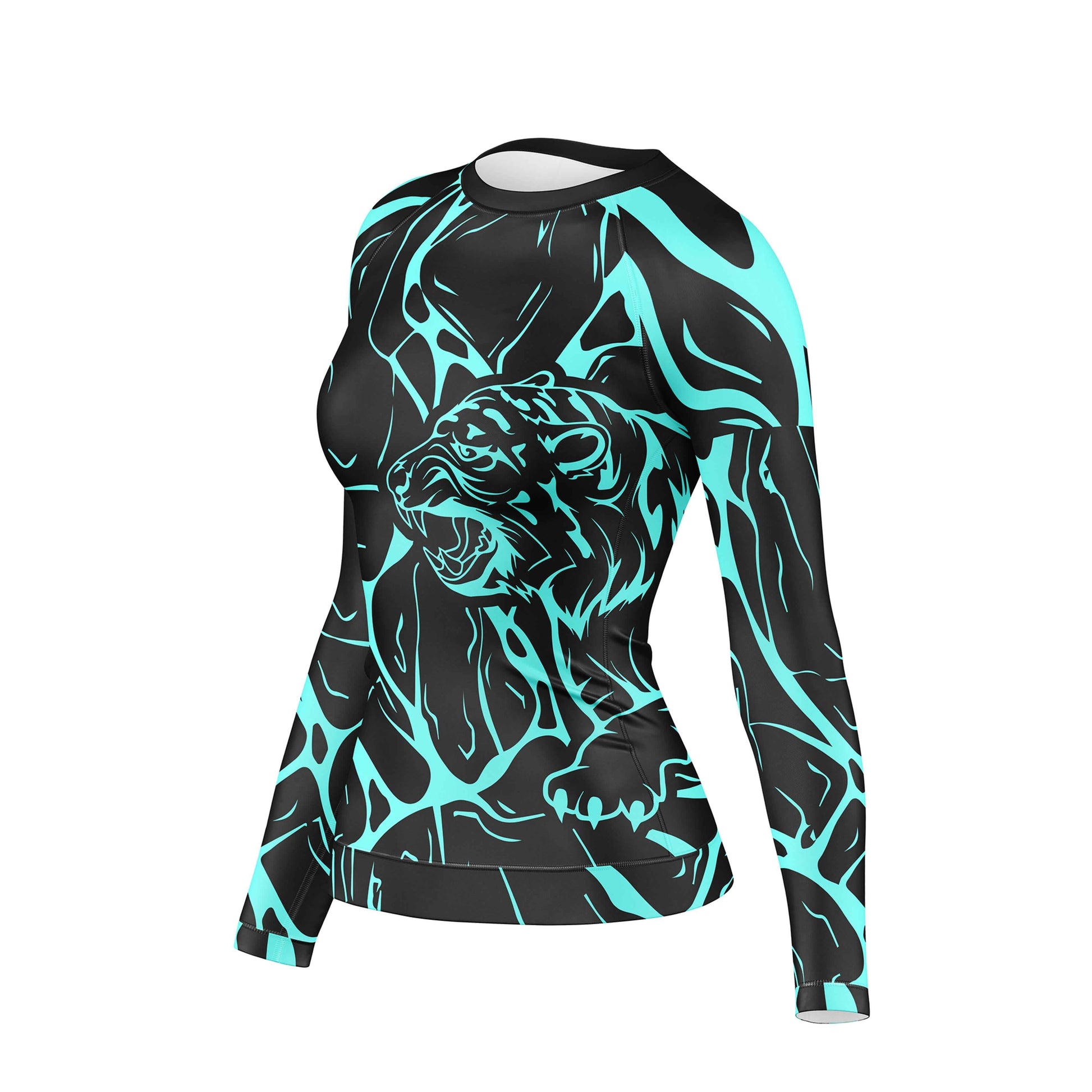 Energy Tiger Compression Rash Guard For Women