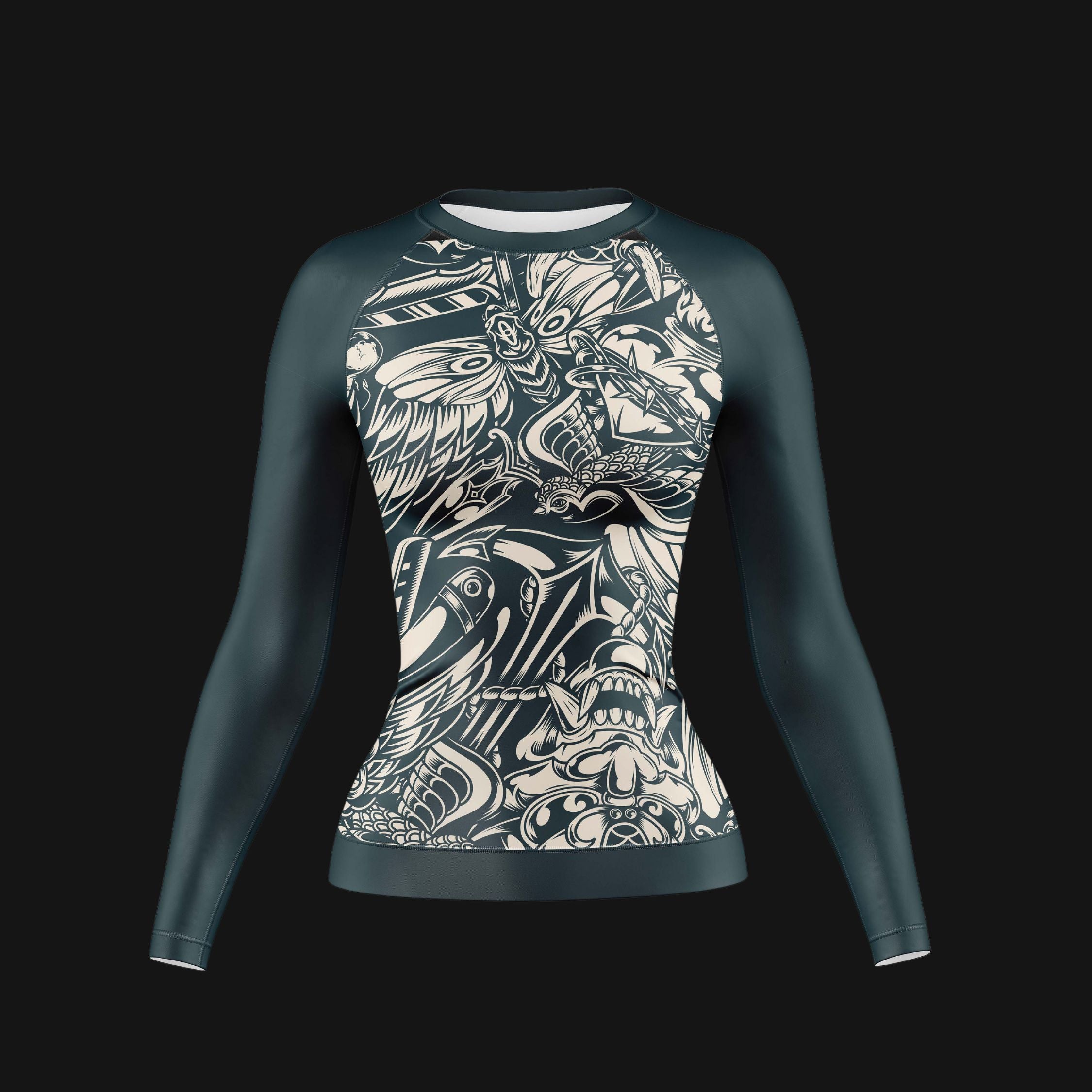 Tattoo Design Compression Rash Guard For Women