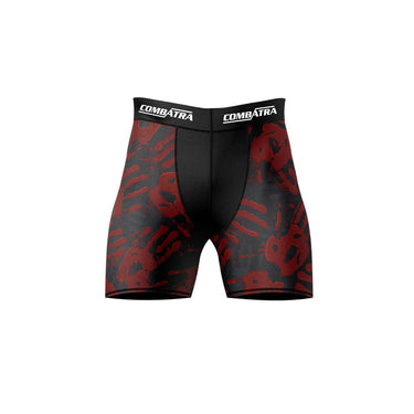 Red Handprint Compression Shorts Image