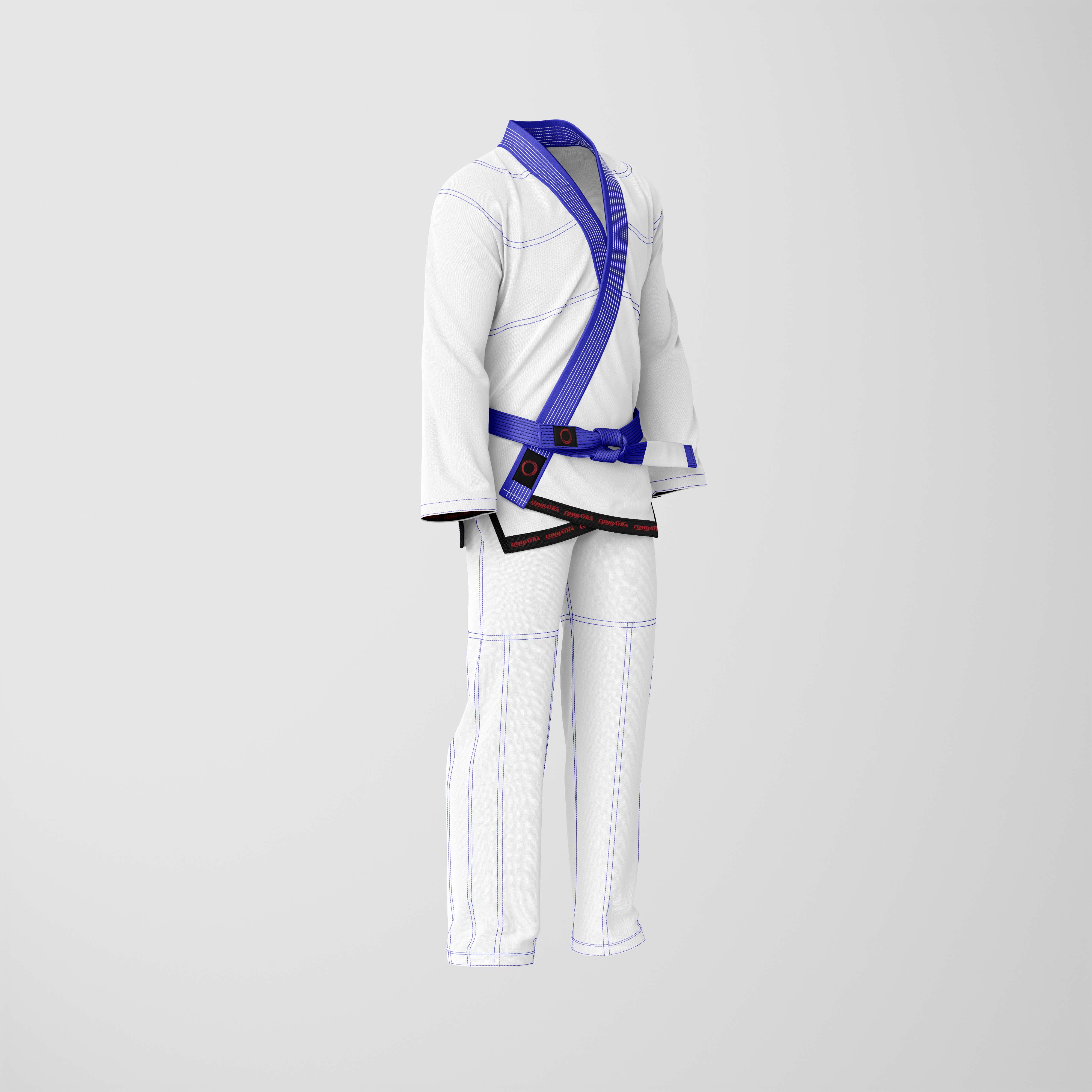 Basic White with Blue threads  Jiu-Jitsu Gi