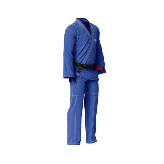 Custom Blue with White Threads Brazilian Jiu JItsu gi