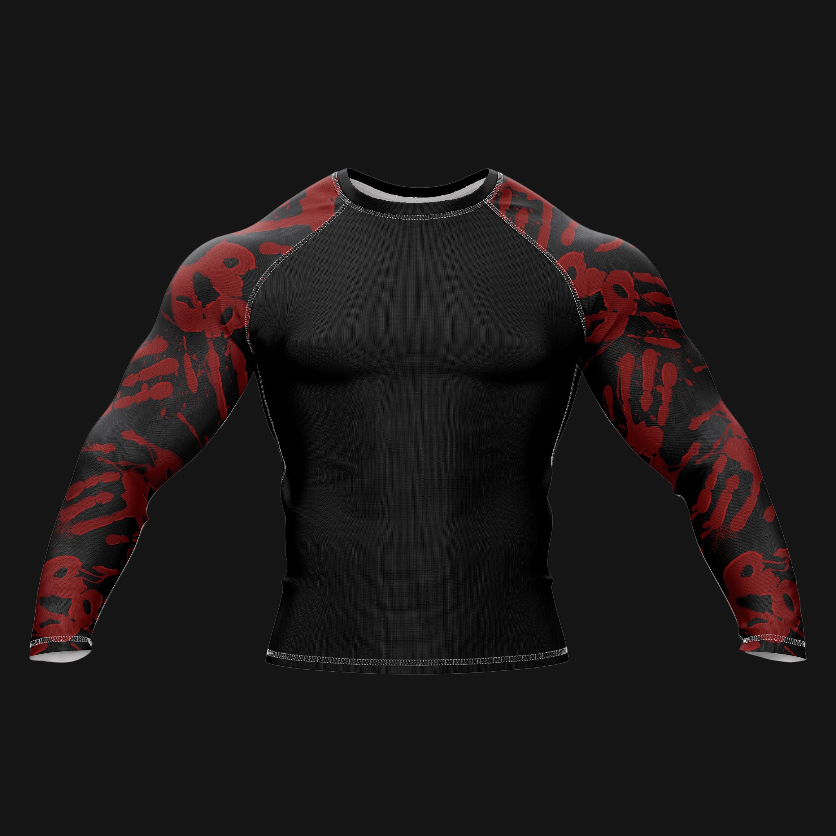 Hand printed Compression Rash Guard