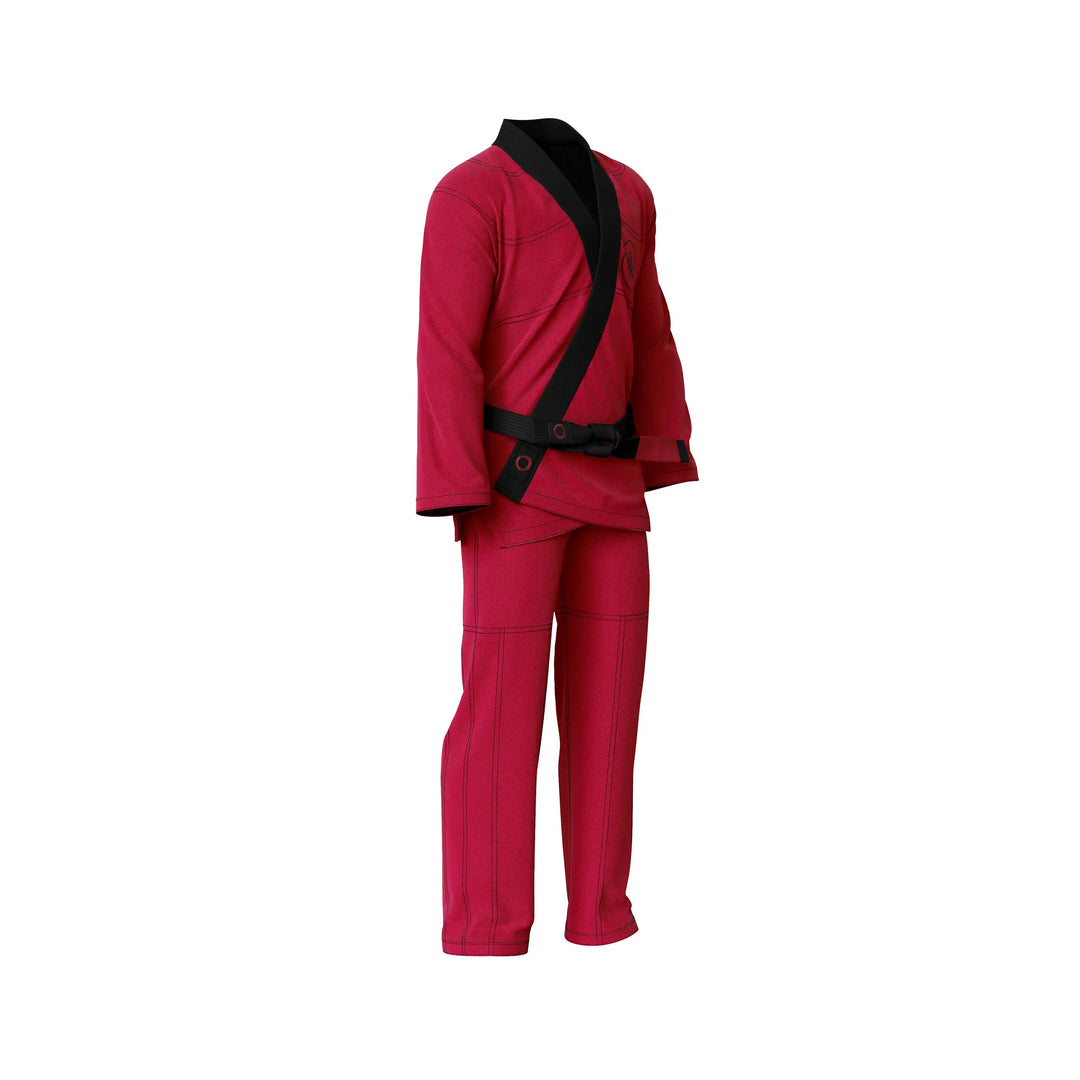 Combatra Red Personalised BJJ Gi &amp; Custom Shirt Set