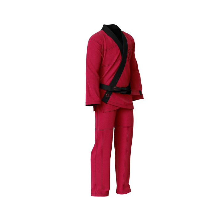 Combatra Red Personalised BJJ Gi &amp; Custom Shirt Set
