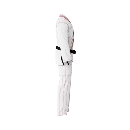 Custom White with Red Threads Brazilian Jiu JItsu gi