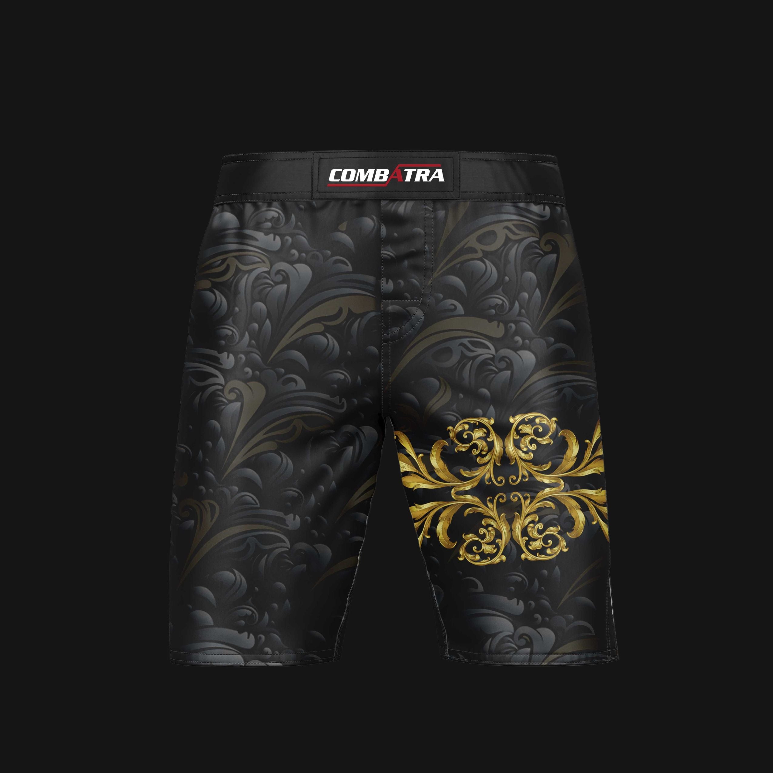 Golden Black Armor MMA Shorts