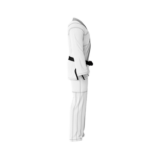 Basic White with Black Thread Brazilian Jiu Jitsu Gi