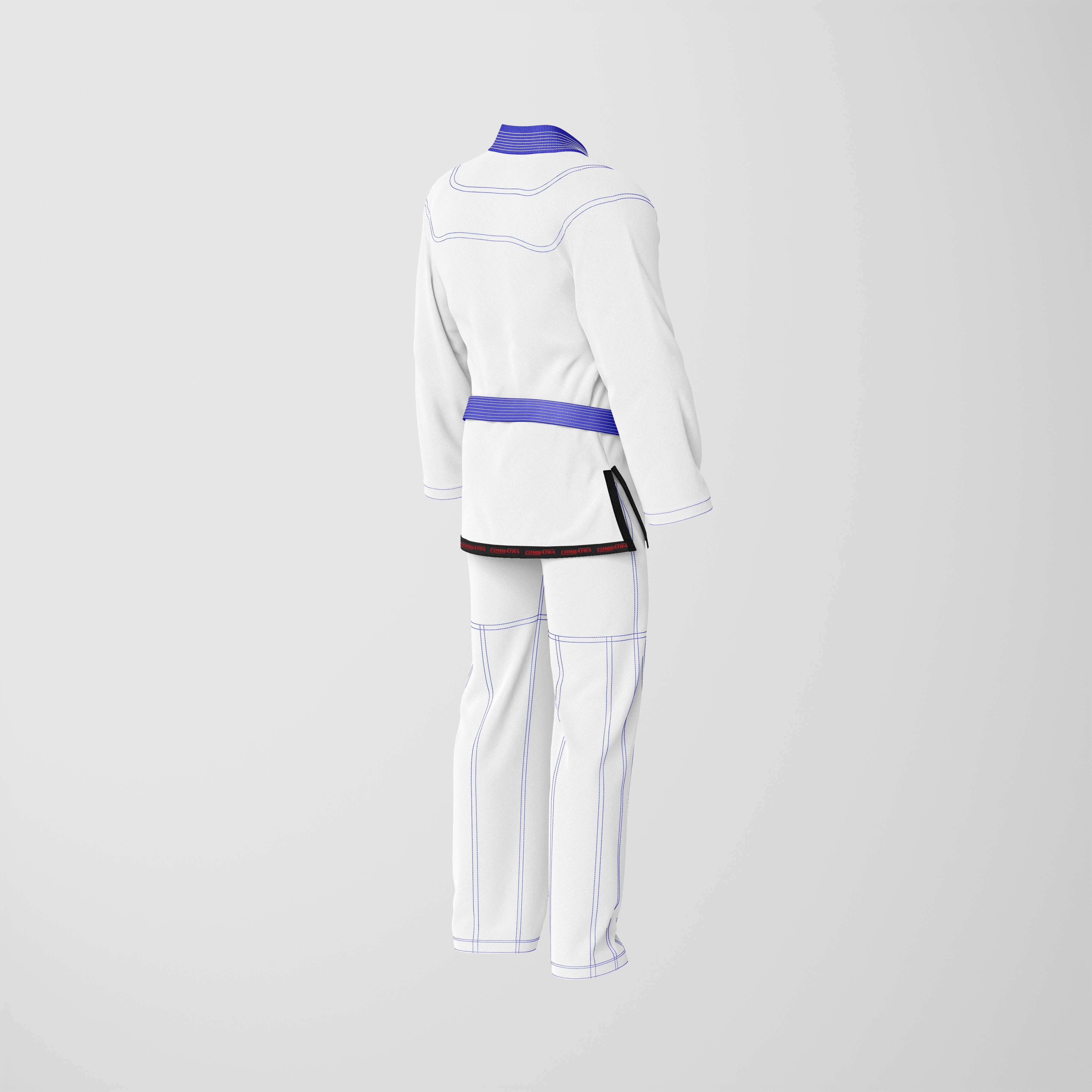 Basic White with Blue threads  Jiu-Jitsu Gi