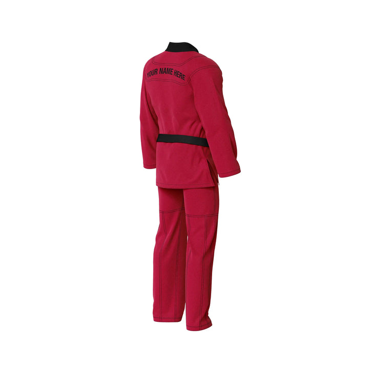 Combatra Red Personalised BJJ Gi &amp; Custom Shirt Set