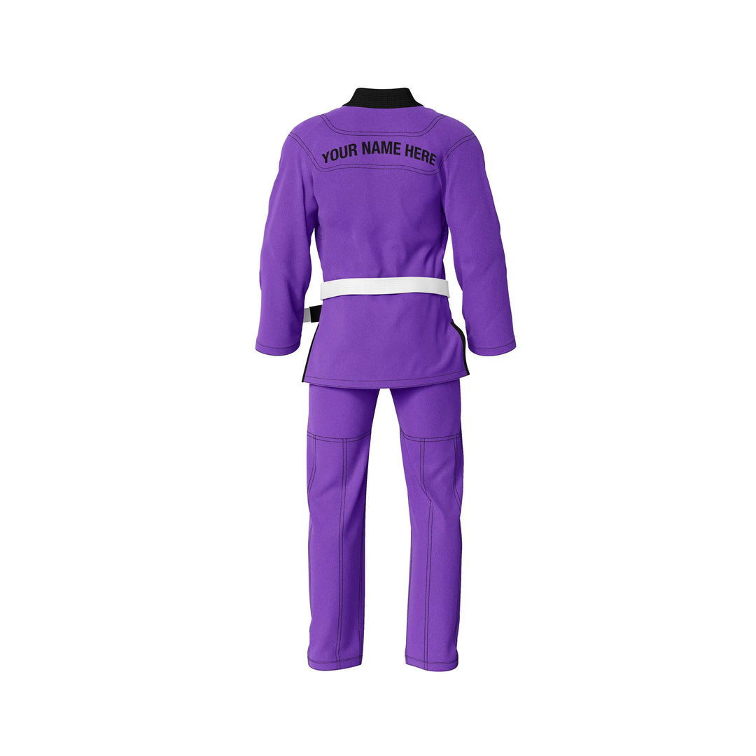 Combatra Purple Personalised BJJ Gi &amp; Custom Shirt Set