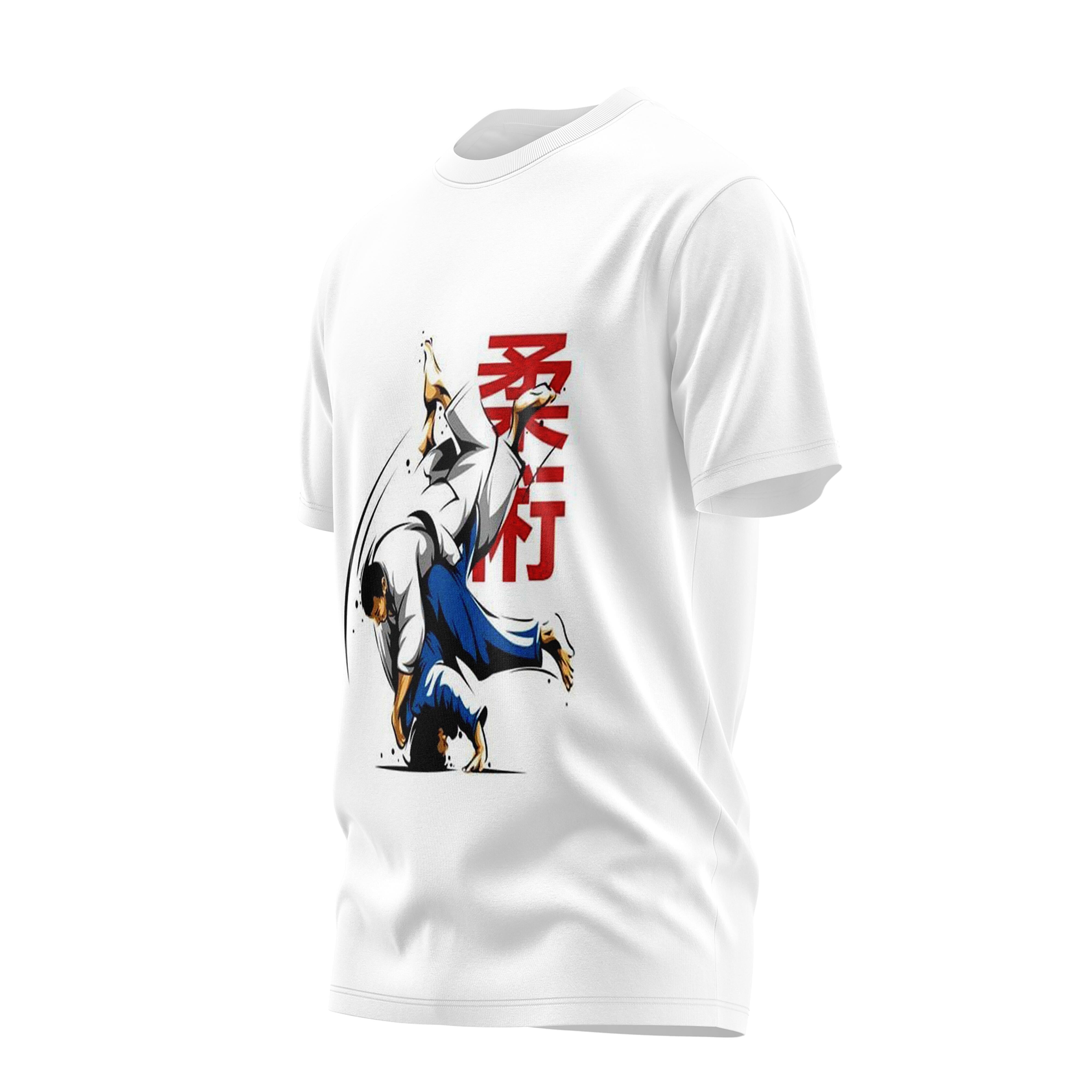 Samurai Duel White Cotton Tee T-shirts Combatra 