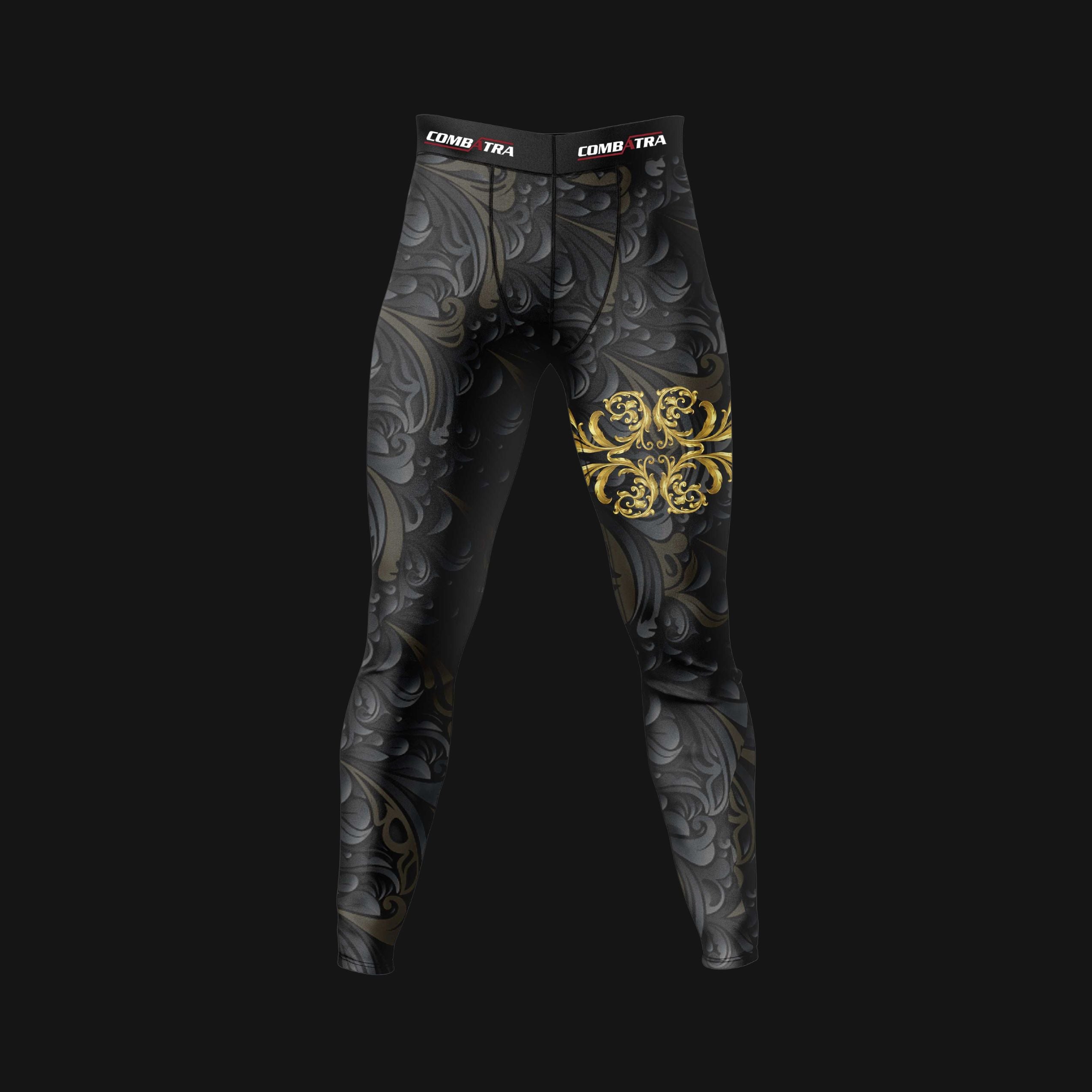 Golden Black Compression Pants