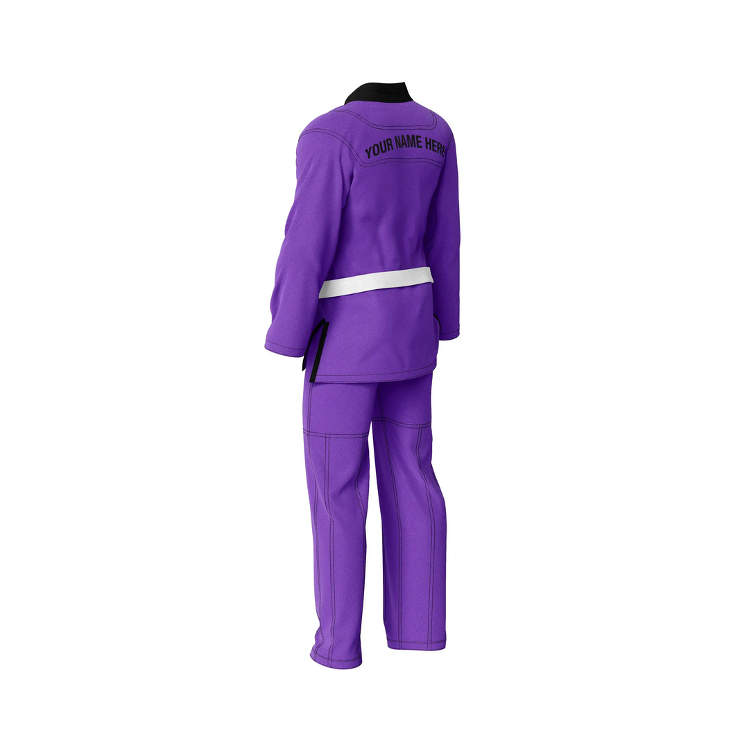 Combatra Purple Personalised BJJ Gi &amp; Custom Shirt Set