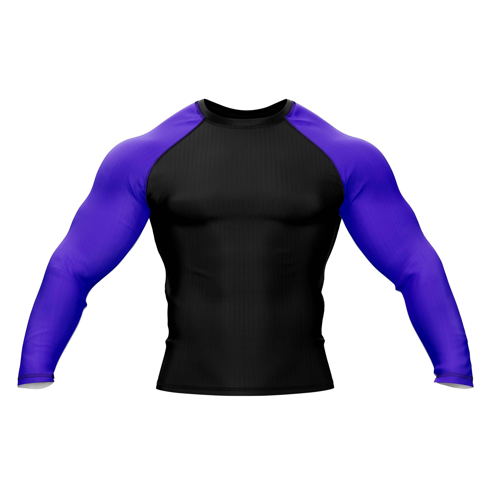 Black and Purple Compression Rash Guard