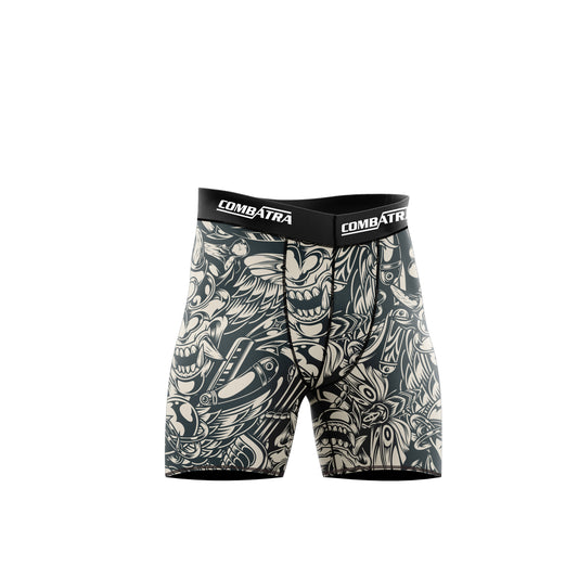 Tattoo Style Compression Shorts - Combatra