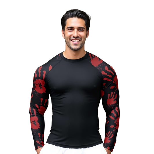 Hand printed Compression Rash Guard