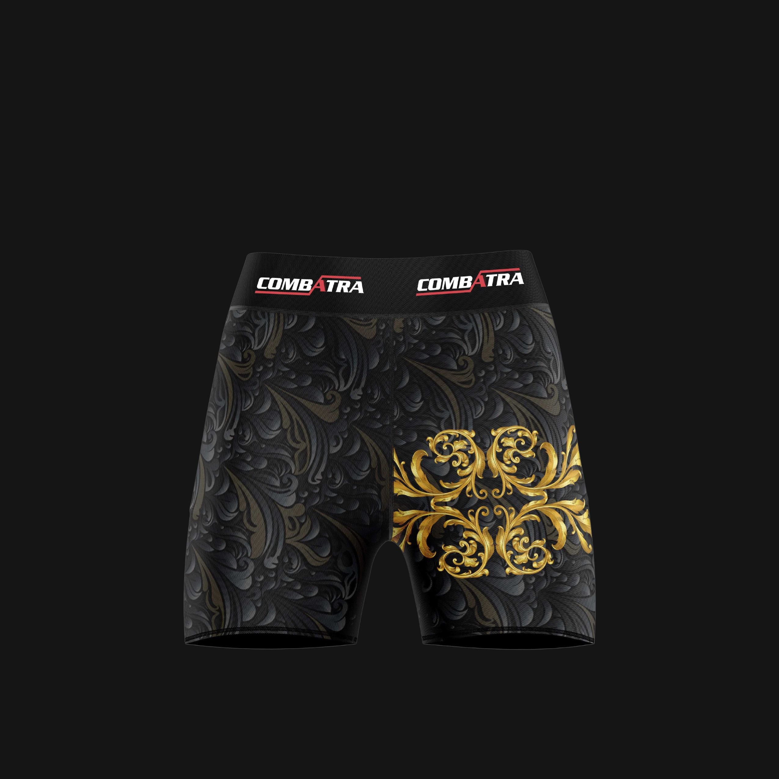 Golden Black  Women’s  Compression Shorts -  Combat Shorts