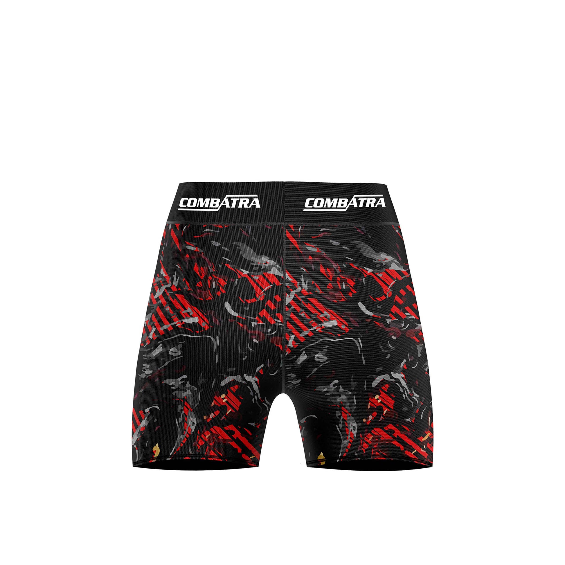 Abstract Red Camo Compression Shorts