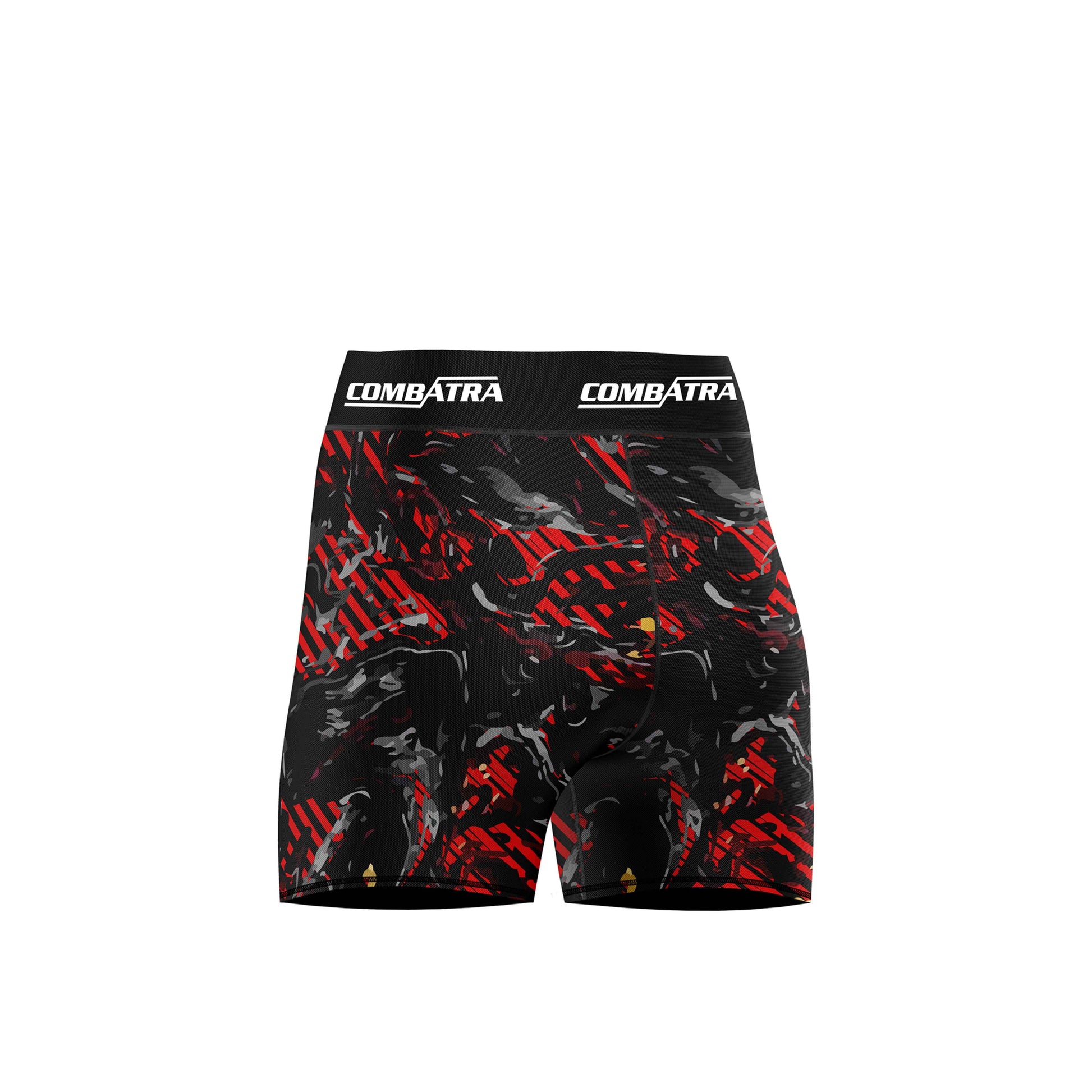 Abstract Red Camo Compression Shorts