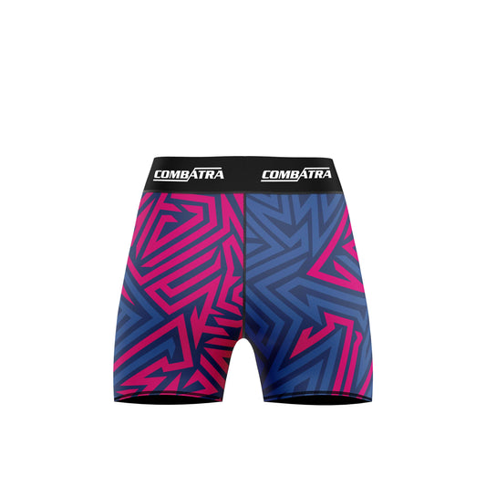 Abstract Geometric Comabat  Women's Compression Shorts